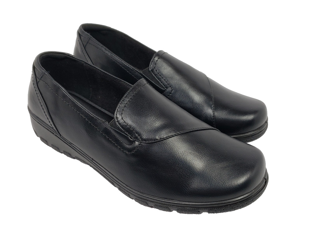 Air Flex Jeannie Womens Size 9.5 W Black Slip On Comfort Casual Loafer Shoes
